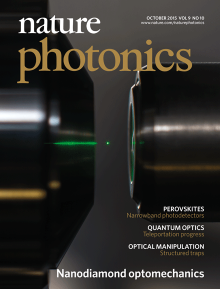 Ulrike_Boehm's tweet photo. A levitated #nanodiamond held in an infrared #opticaltrap. Nice cover @NaturePhotonics! http://t.co/xS2hWEO7jq http://t.co/jj9c7SiIAJ