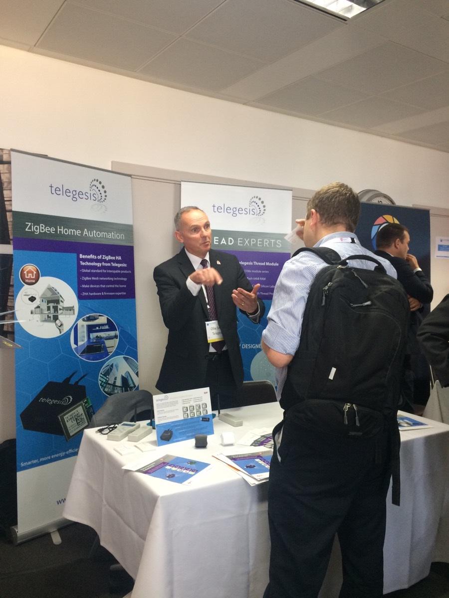 Telegesis's tweet photo. Our Business Development Director Ollie Smith at #SmartHomeSummit #ZigBee #Thread #Threadmodule #homeautomation http://t.co/5hKa3doO4E