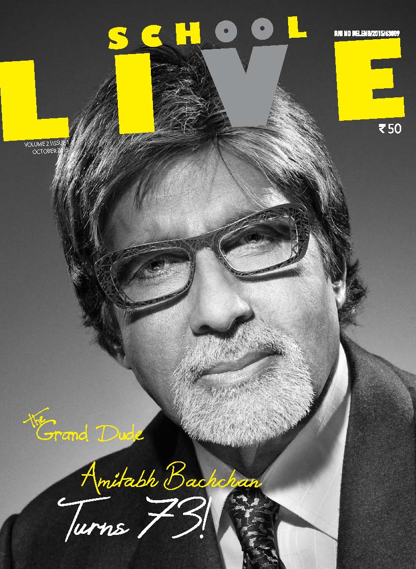 One of the happiest days of my life!! One of my MOST fav person on cover of #SchoolLIVE..<a href="/SrBachchan/">Amitabh Bachchan</a> #Gratitude :)