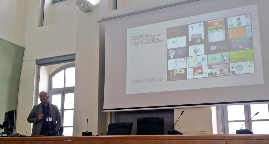 fpitt's tweet photo. Presenting our blended educational experience at #chitaly2015 #hci #ecofeedback @CFSostenibile @paolopellizzari http://t.co/JHaFELjv2i