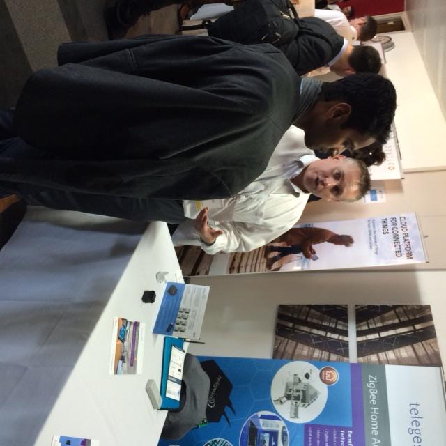 Telegesis's tweet photo. Telegesis Sales Manager Steve Diaper at #Smarthomesummit #ZigBee #Thread #Threadmodule #homeautomation #ETRX3587 http://t.co/fXD3q8XW6n