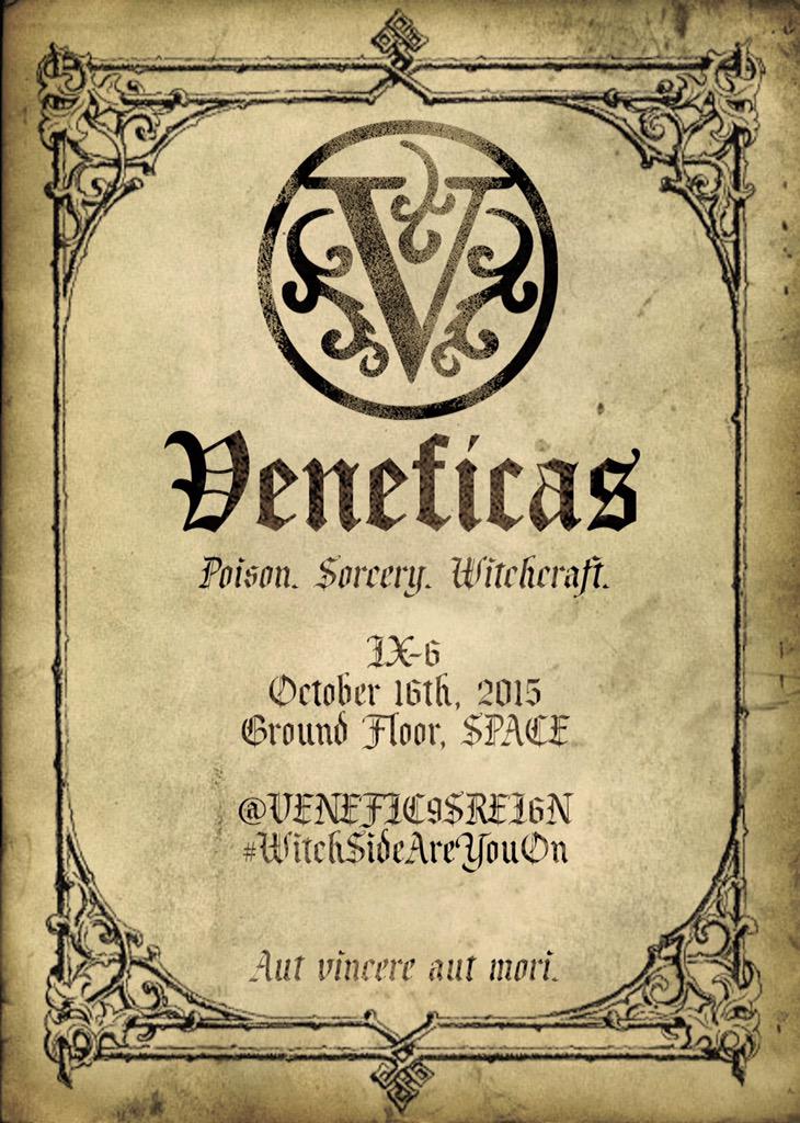 TND_6's tweet photo. Aut Vincere Aut Mori. To conquer or to die. Get ready to be #WitchSlapped on October 16, 2015. 👑🔮👢😈 http://t.co/VGXd5kYYCI