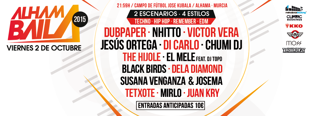 4 días para la 7ª edición de #AlhamaBaila contamos con los mejores artistas de la escena regional y local! Bailas??