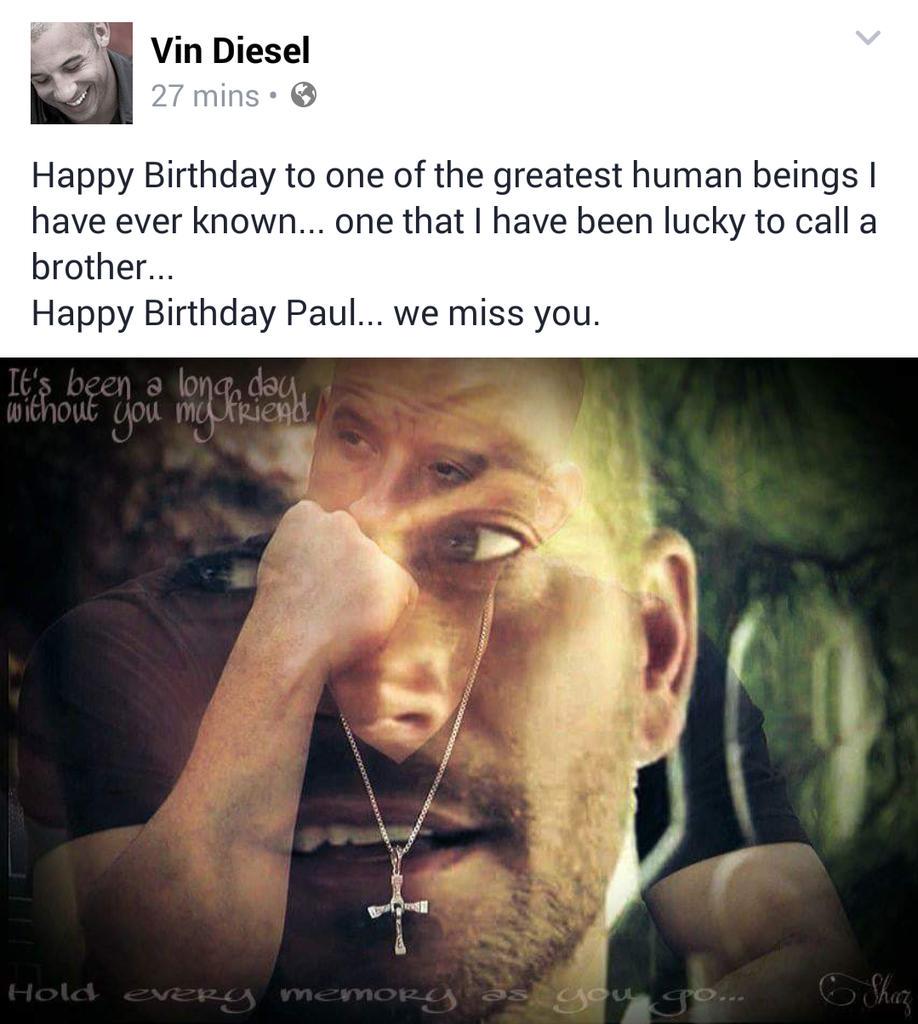 Happy birthday to Paul walker R.I.P  one of the best drivers I have ever seen and one of the best actors. 