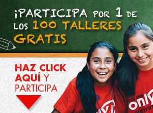 Participa por 1 de los 100 talleres en nuestros Centros de Aprendizaje
Más info e inscripción:
centros.aprendizajeinteligente.net
