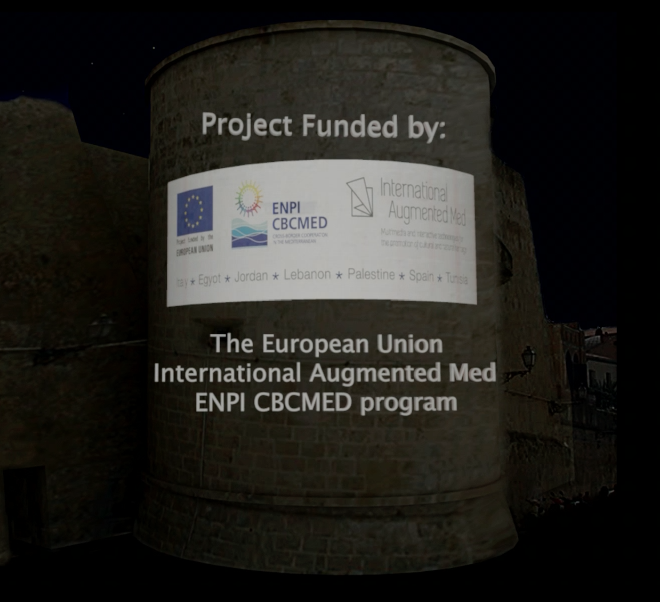 IAMUeMedProject's tweet photo. #videomapping by @koniclab 3D signs, traces&amp;legends of Sardinia on Torre Garibaldi  #Alghero #IAMfestival @ENPICBCMed http://t.co/ANcG5r1IEW