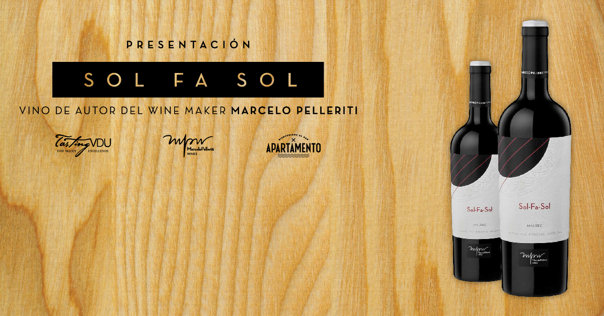 Mañana miércoles 30/09 será la presentación del vino #SolFaSol del wine maker <a href="/MarcePelleriti/">Marcelo Pelleriti</a> en #ApartamentoBar!