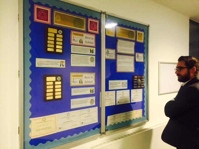 hhsmathematics's tweet photo. Mr Matthews is feeling happy about the successes of our Maths students. Look at our celebration wall!!! @HHSHaringey http://t.co/TofUQL2Qkv