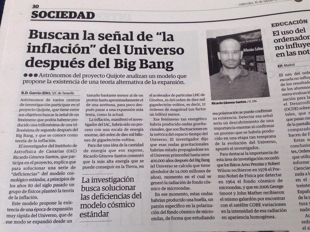 camiloqf's tweet photo. #eepp2fis buscando el origen del universo..... desde Canarias http://t.co/BZRQU3ATg2