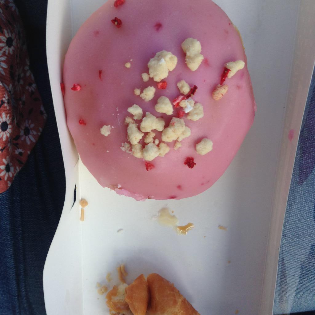Got this doughnut cheap because it didn't have a hole #faultydoughnut