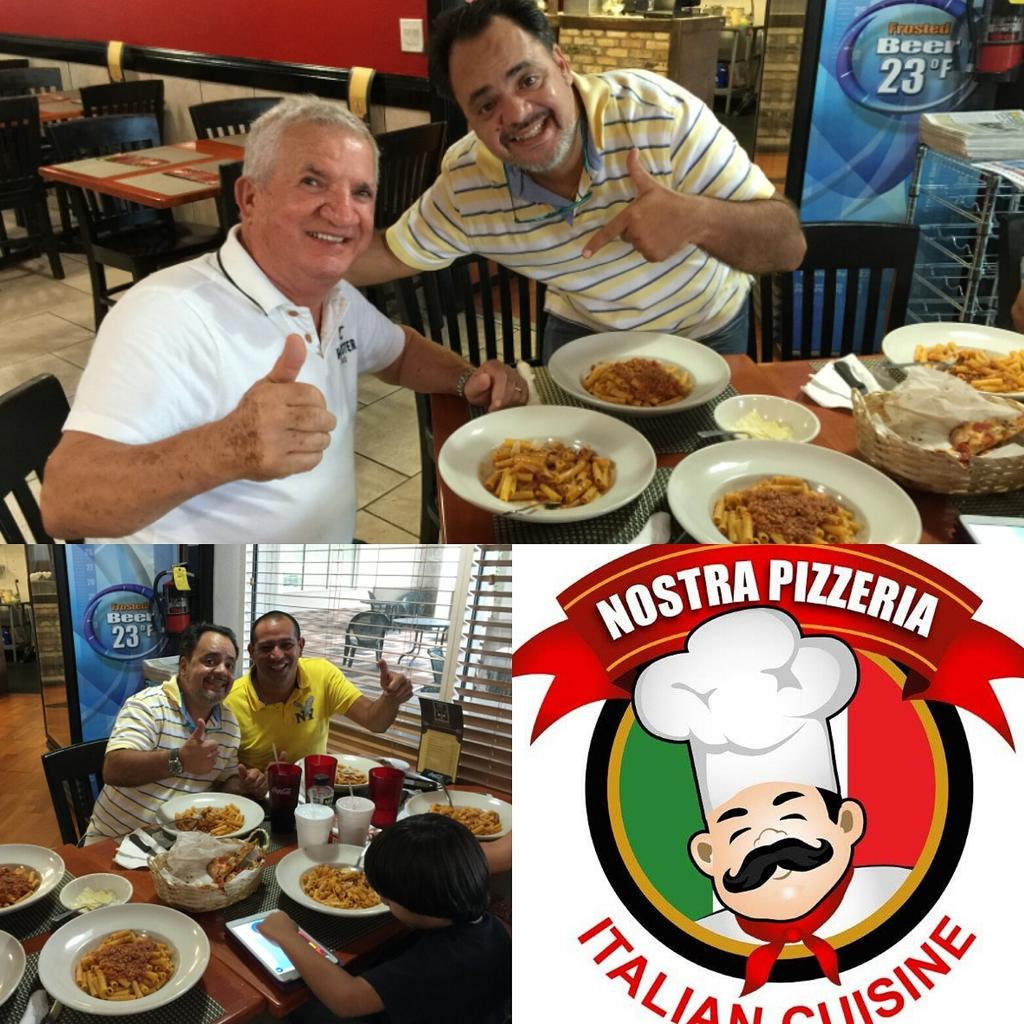 Con nuestro amigo amilcar disfrutando de una excelente pasta, en #nostrapizzeria en #doral #Miami #pizza  🍕🍕👍