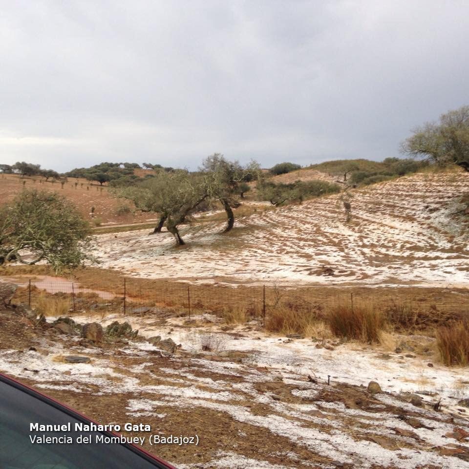 MeteoBadajoz's tweet photo. Una tormenta deja 45 litros/m2 de lluvia y granizo en Valencia del Mombuey (Badajoz). +Info: http://t.co/FQqsvpXSVN http://t.co/EAEnHacDJA