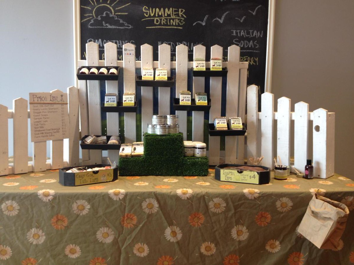 Ready to roll at the Designer Cafe in Kentville.  #popup #goatmilksoap