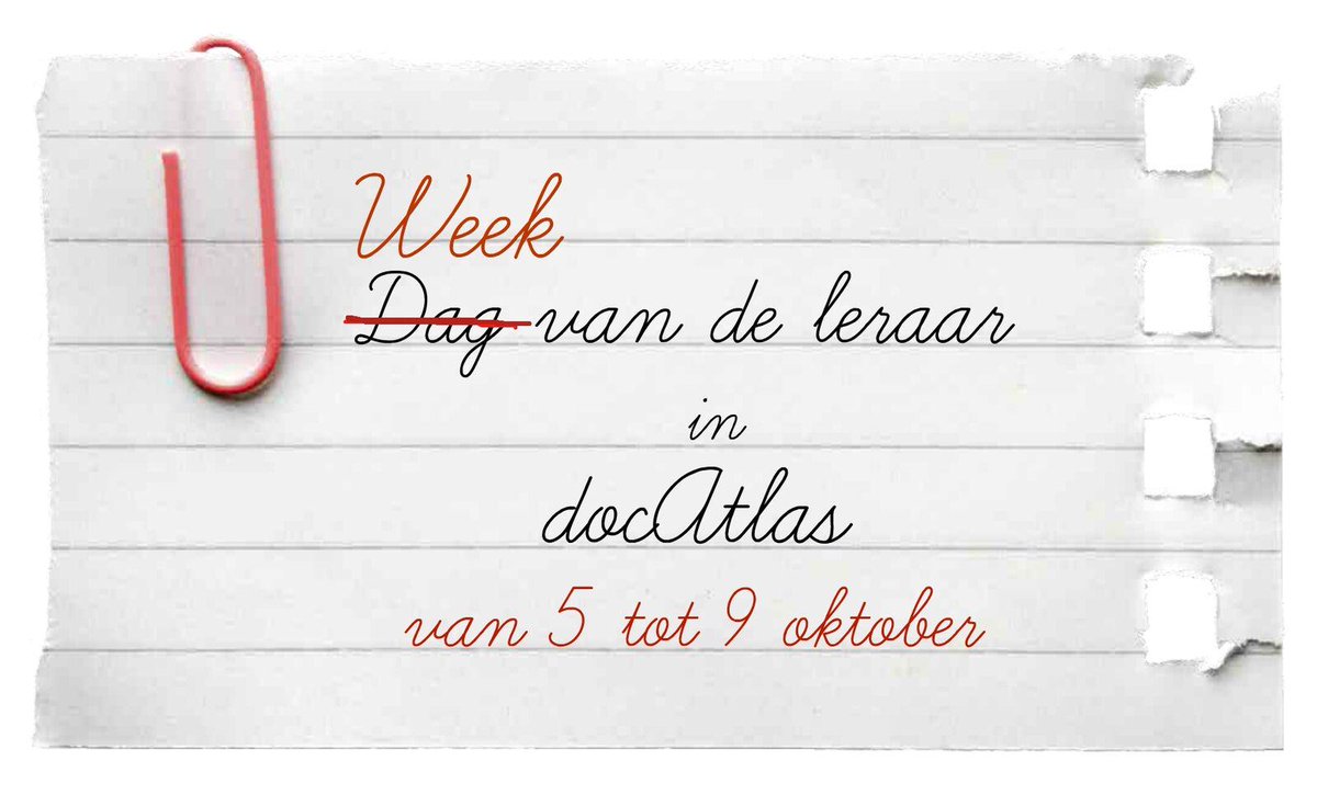 5 oktober is het Dag van de #Leraar. DocAtlas gaat voor 'Week van de Leraar'! peterbellens.be/?p=4829 #onderwijs