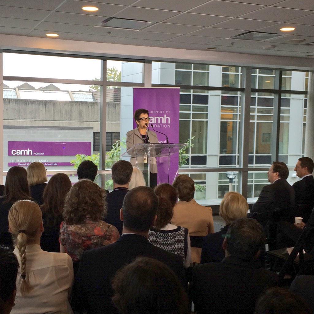 CAMHnews's tweet photo. CEO @CatherineZahn announces $15M gift from Cundill fdn to create Cundill Centre for Child &amp; Youth #Depression http://t.co/9ujSwSh4qV