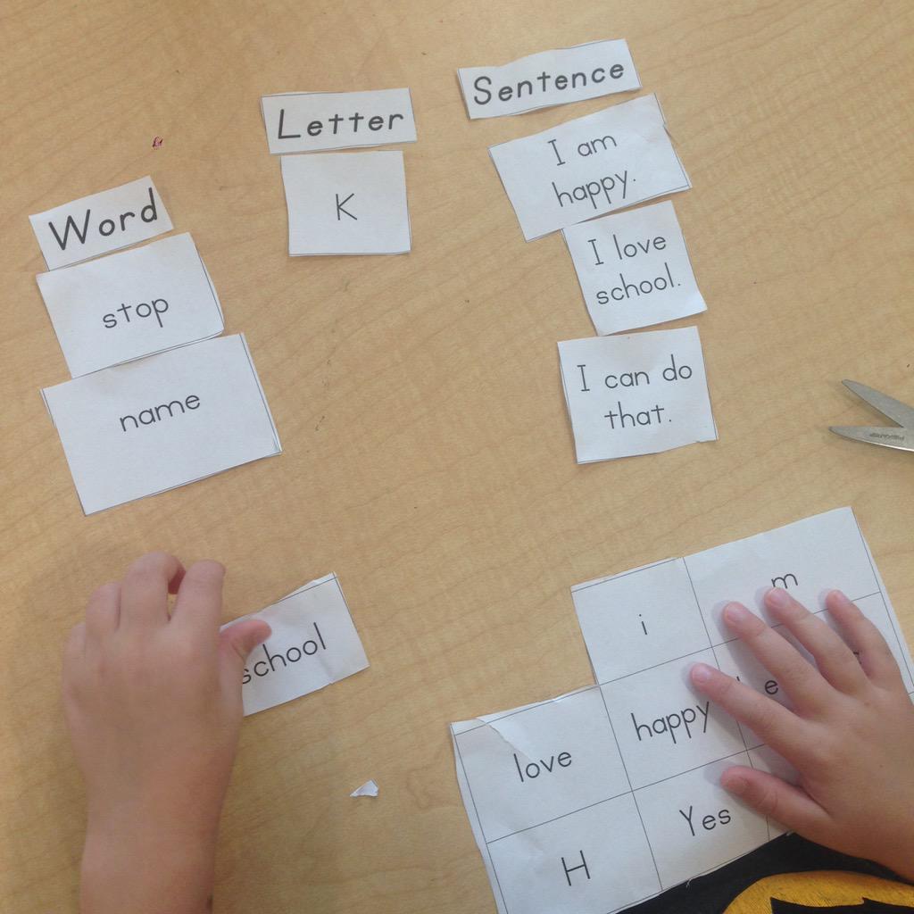 Starting a tricky concept today- letters, words, and sentences! <a href="/DiscoveryAPS/">Discovery APS</a> <a href="/DscAPSKinder/">Discovery APS Kinder</a>