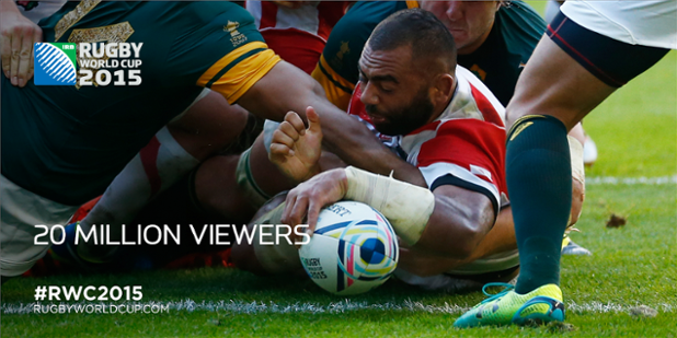 WorldRugby's tweet photo. #RWC2015 is breaking records as we head towards the pool phase halfway point http://t.co/jPhu3rbCyX http://t.co/NU5w2ODNgQ