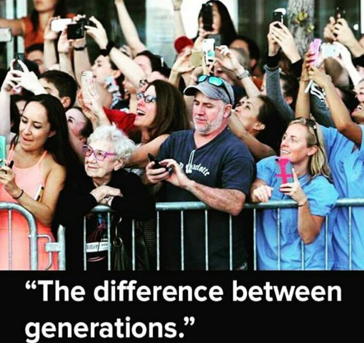 The difference between the generations