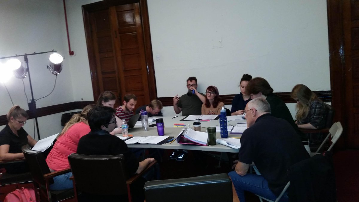MBU_Shakespeare's tweet photo. #TamingThursday Check out this rehearsal picture from the Taming of the Show read through on Tuesday! http://t.co/4UzHcWtkGF