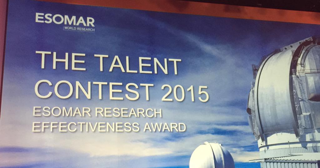 Amazing to have 2 of 3 finalists from Australia. Great job. #ESOMAR