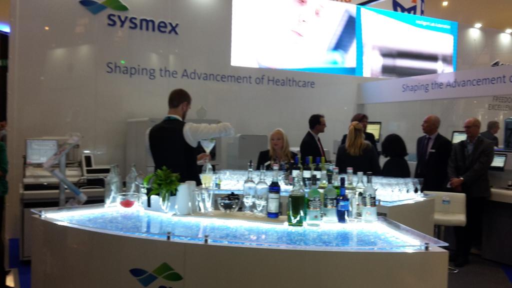 SysmexUK's tweet photo. Come to stand 209 and join us for happy hour! http://t.co/WnXWza4uEw