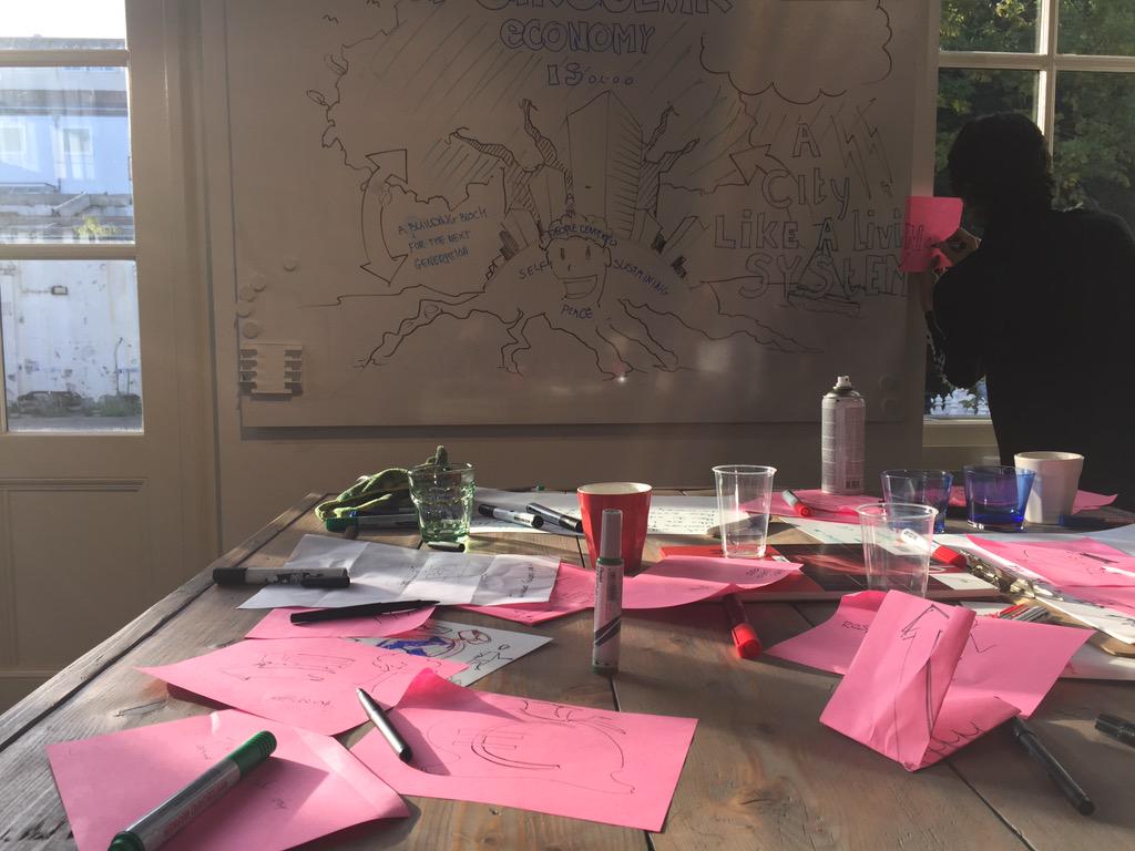 djjoustra's tweet photo. #circularhive #CE-ambassadors visualized their vision on #circulareconomy and values. @NLcirculair http://t.co/VJyOJpbMTv