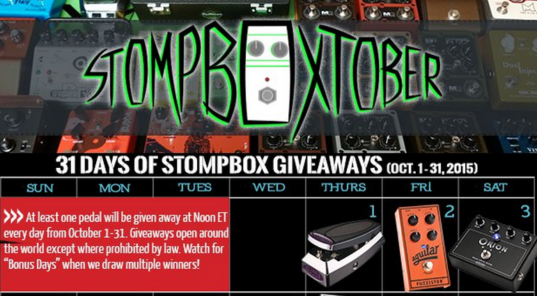 #Stompboxtober is on us folks. Head over to our site to win pedals galore: bit.ly/Stompboxtober4