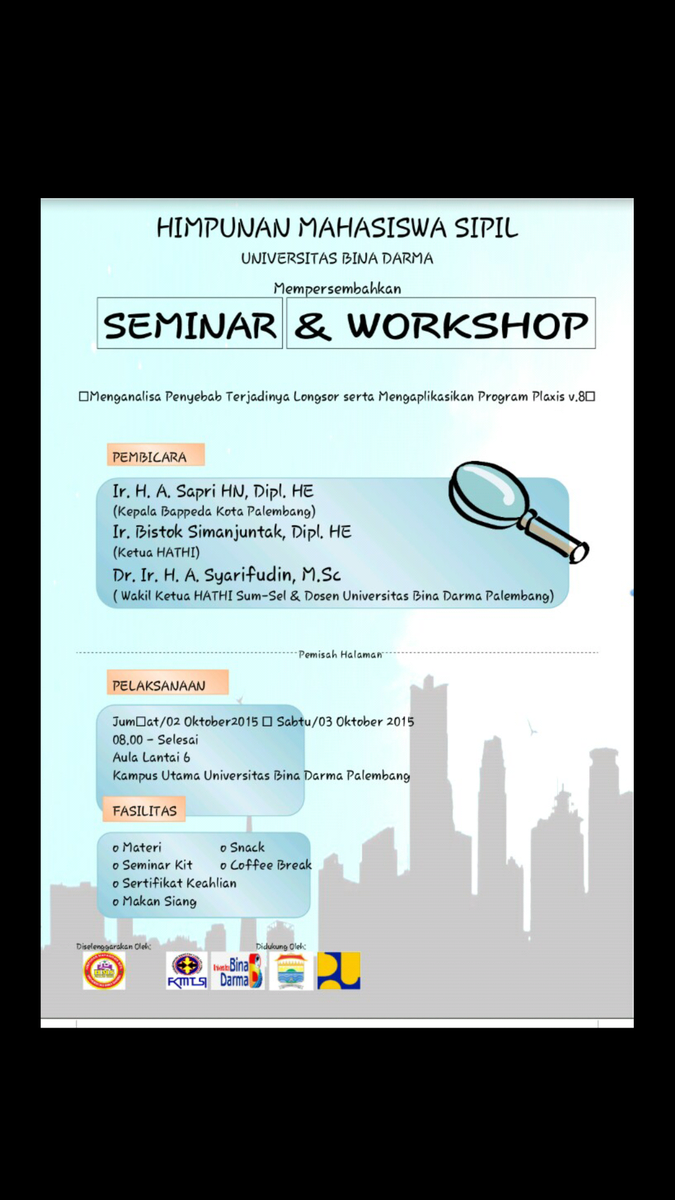 Masih sisa satu hari untuk ikut pelatihan program plaxis(program pengendalian lereng) dengan sertifikasi dari HATHI.