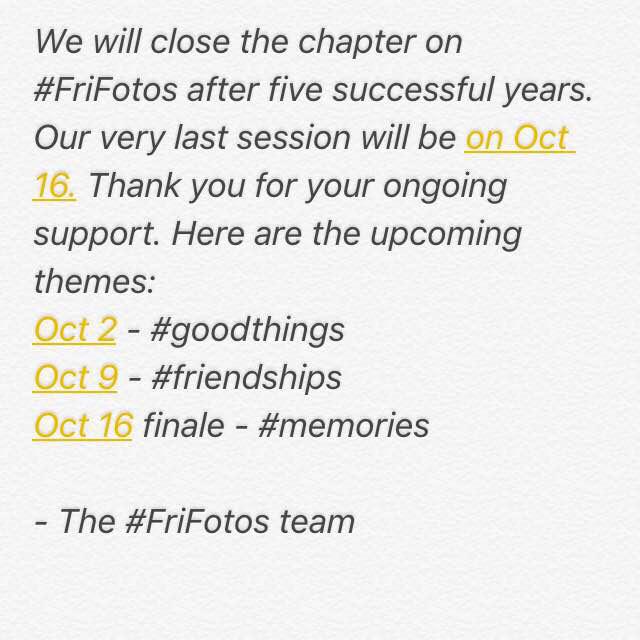 By <a href="/EpsteinTravels/">Jonathan Epstein</a>: It's been a great ride, but good things come to an end. This week's #FriFotos theme: #goodthings.