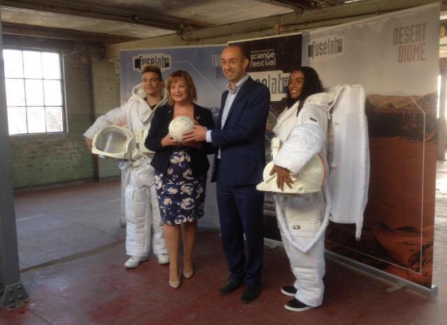 FactoryQuarter's tweet photo. Brilliant fun today at the #BiscuitFactory with @EdSciFest #FuseLab &amp; a visit from @fionahyslop &amp; @AnneMDiack #Leith http://t.co/oACkzIVHm8