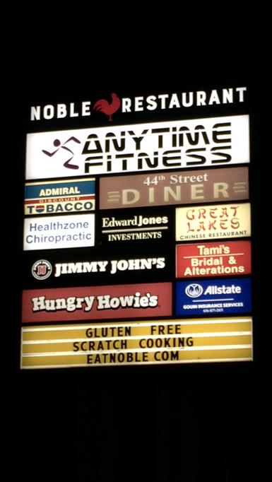 EatNoble's tweet photo. Our road sign is up! http://t.co/7mr6QS0bWn