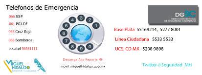 #MH te informa los Teléfonos de Emergencia de la Demarcación en @delegacionMH