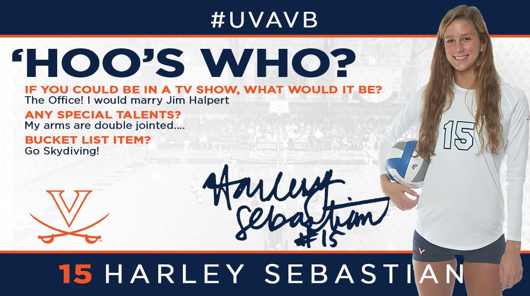 UVAVolleyball's tweet photo. #hooswho this week...Meet First Year @harlz91! Come out and watch Harley and the team this weekend at Mem Gym! http://t.co/1CkoKrZcZF