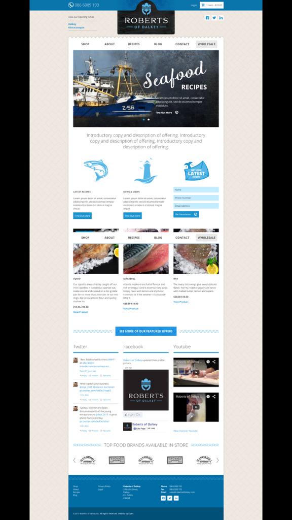 RobertsofDalkey's tweet photo. We've been busy working on our new website but we are nearly there... #1week #seafoodbox #deliveredfree http://t.co/QNhwXeiyUS
