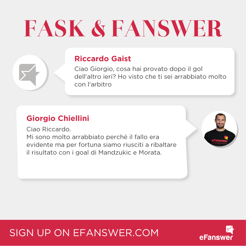 eFanswer's tweet photo. Riccardo got @chiellini's #Fanswer! Register at #eFanswer to be part of his #socialbiography! http://t.co/4nkCz6lsrD http://t.co/ynHxFkh8P1