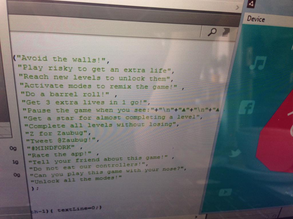 ZhanCat's tweet photo. Adding a list of random messages to the menu, leave a comment if you're feeling creative! #gamedev #indiedev http://t.co/3RHgKgkJOz