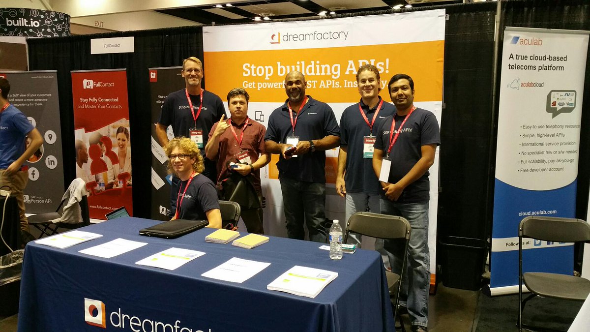 sridharsa's tweet photo. The team behind the @dfsoftwareinc booth at #Integrate2015. #API http://t.co/eyd5lUyFFC