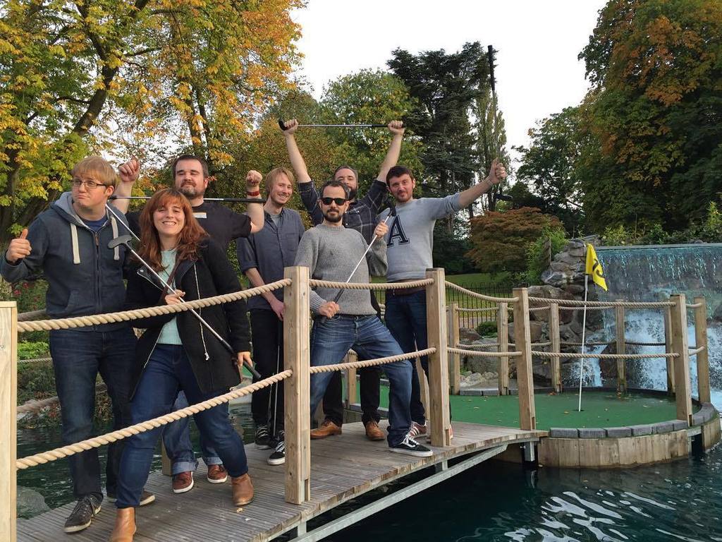 substrakt's tweet photo. Cheeky after work round of mini golf with the #substrakt crew. (by andyhartwell) http://t.co/ly6WNVhd9Y