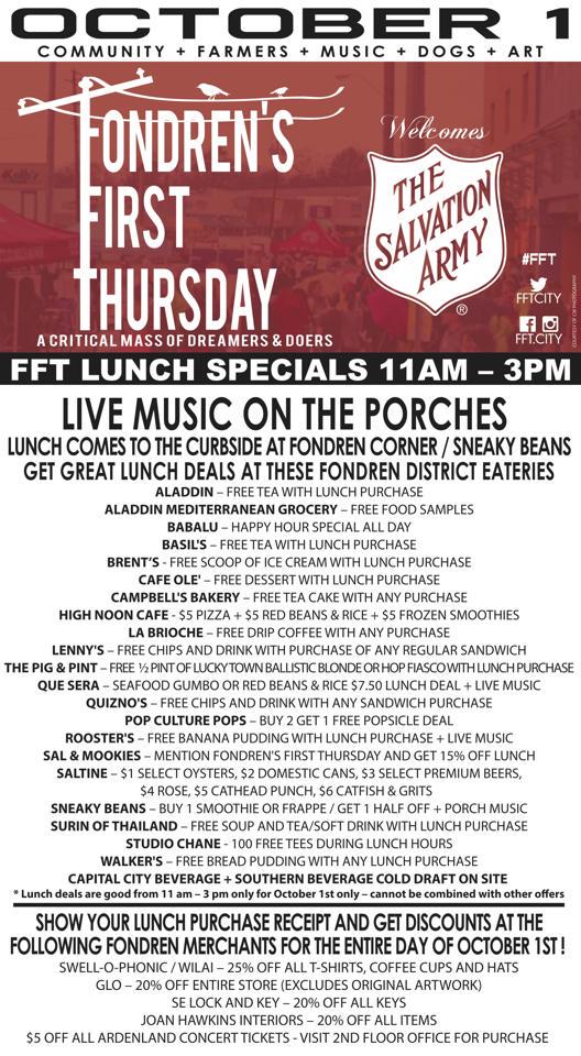 Join us this Thursday for #FFT! We hope to see you there! <a href="/FFTcity/">Fondrens First Thurs</a>