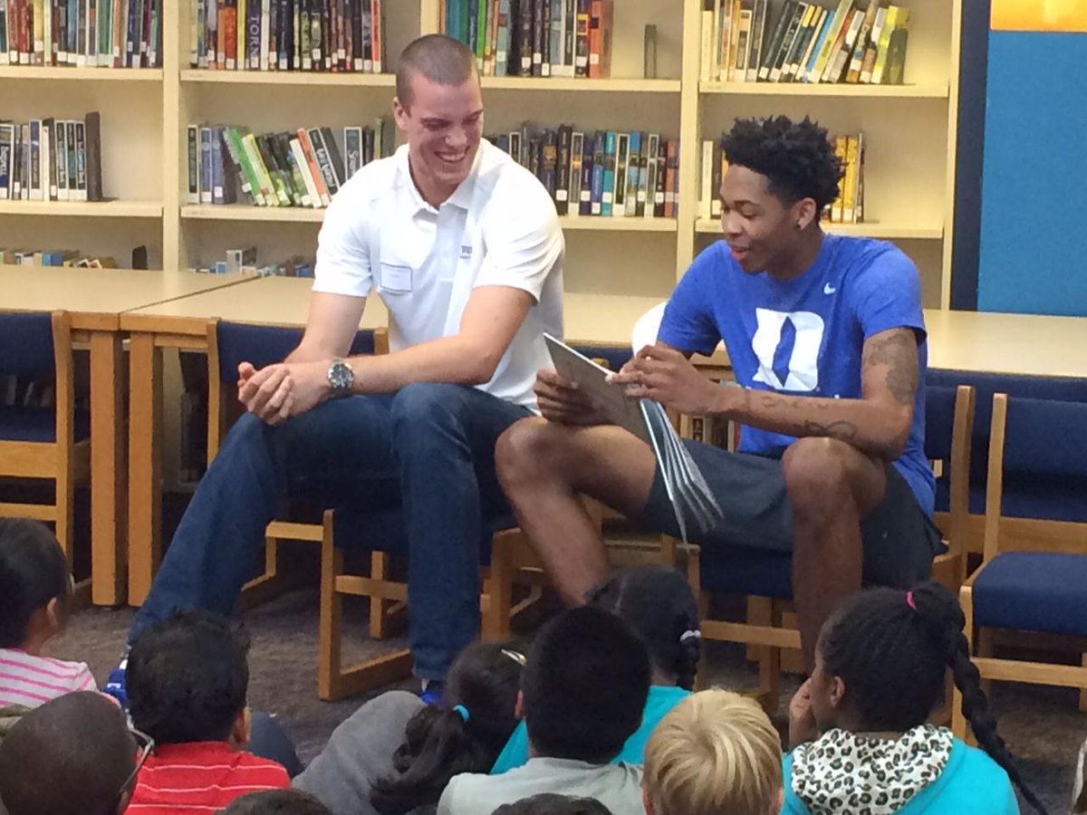 Thanks for reading with us <a href="/dukebasketball/">Duke Basketball</a>! Our third graders loved your visit. <a href="/DurhamPublicSch/">Durham Public Schools</a>
