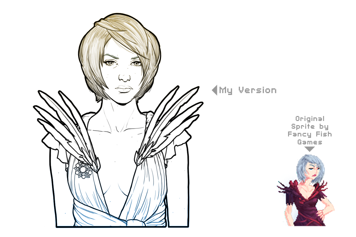 ManovermarsPlay's tweet photo. Lines of another #deityquest #character redesign #gameart #illustration for @chasebethea's #indiedev #vgm #ost http://t.co/g2yPbphXAM