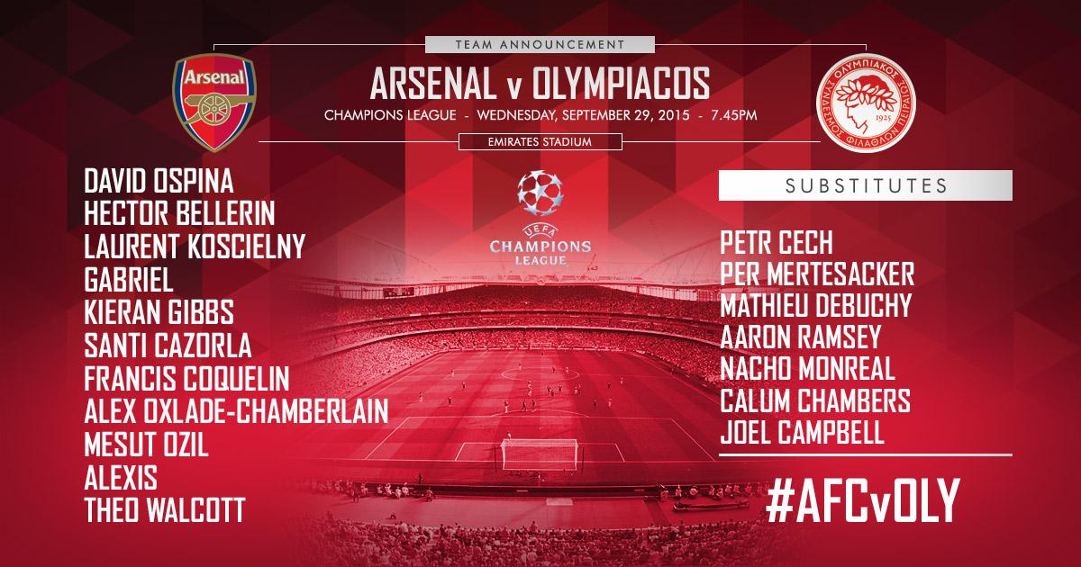 CL 2015/16 Arsenal vs. Olympiacos : Preview/Live/Post-match CQFqI3QWIAE_u1c