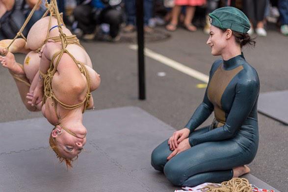 This scene brought to you by the buckets of sweat inside my catsuit. @kinkysphinx in my @mocojute , photo: