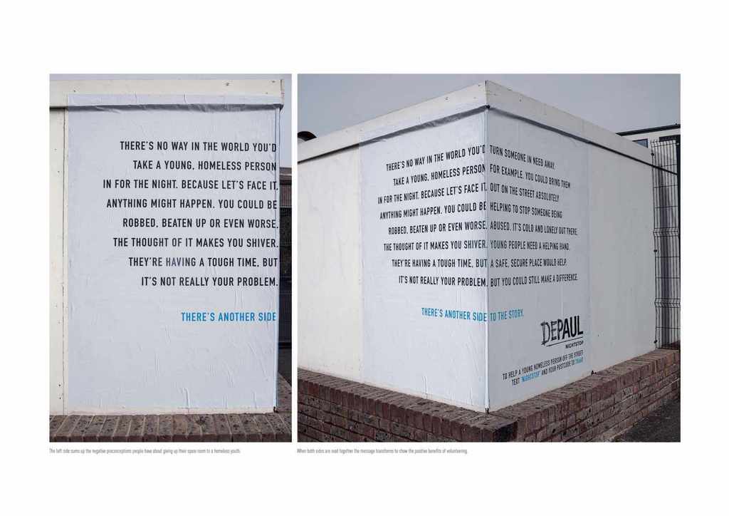 adsoftheworld's tweet photo. New Ad: Depaul: There's another side to the story, 1 http://t.co/KlfRHVZMTB #advertising http://t.co/JBdV8Afay0