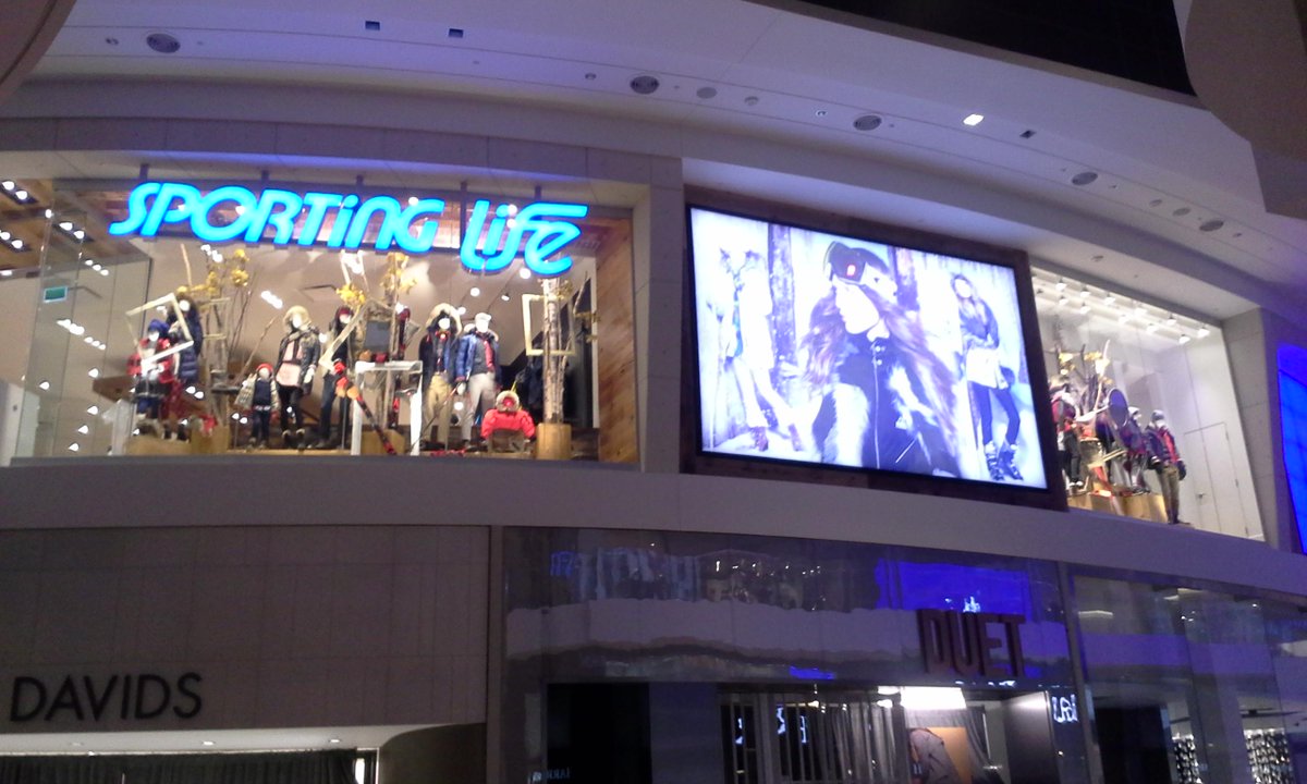 TotalSignsCa's tweet image. Flex Face Banner system @SPORTINGLIFECAN in the new @sherway_gardens Fabricated and installed by @TotalSignsCa