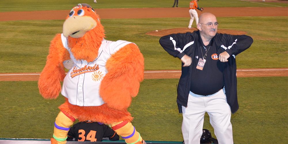 We\d like to wish a happy birthday to our favorite head usher and Chicken Dance leader, Irv Brumbley. Get well soon! 