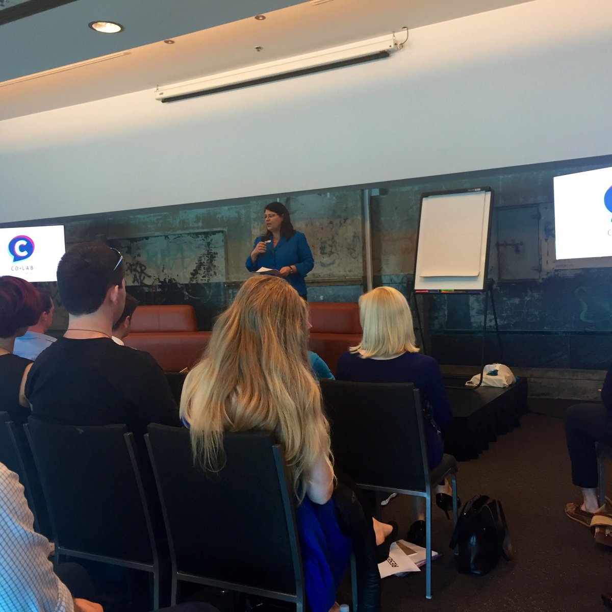 StreetSmartsQLD's tweet photo. @gracextwo addressing our #COLABQLD participants to help get the ideas flowing! http://t.co/JLi6FbxYQM