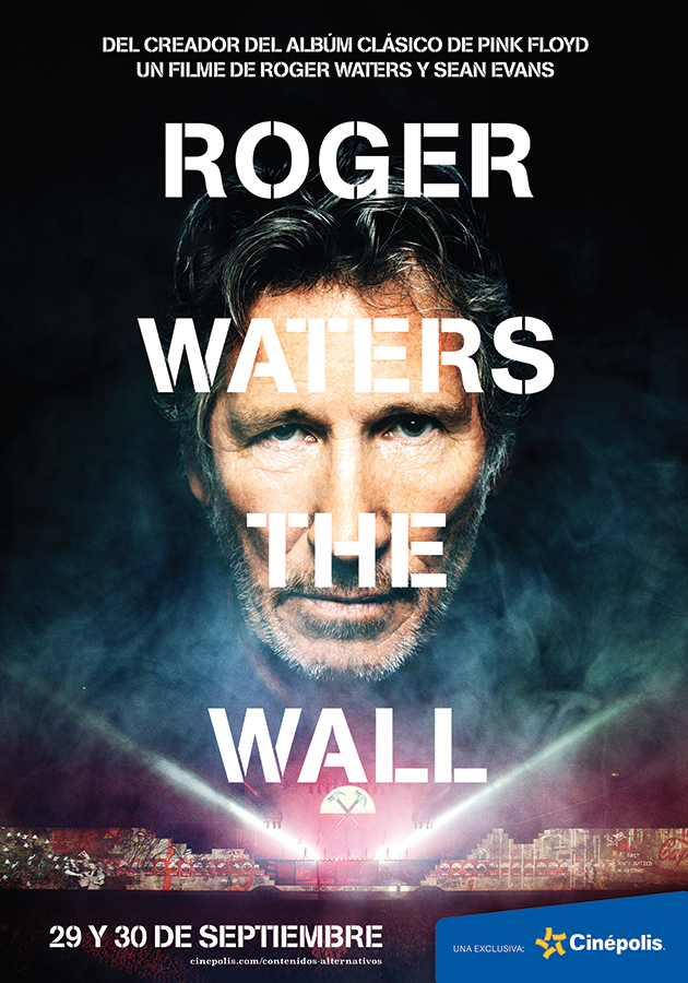 ¡Hoy la música de #RogerWaters llega a nuestras salas! Guarda tu boleto y muy pronto participarás por una playera.