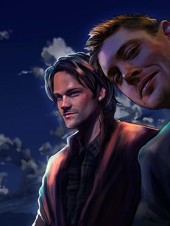 Pm Vonapple On Twitter Artwork Practice Before Going To Bed Sam And Dean Spn Supernatural 