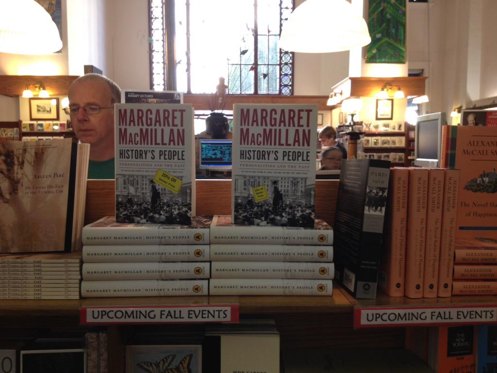 Spotted - History's People @MunrosBooks #MargaretMacMillan @HouseofAnansi #MasseyLectures